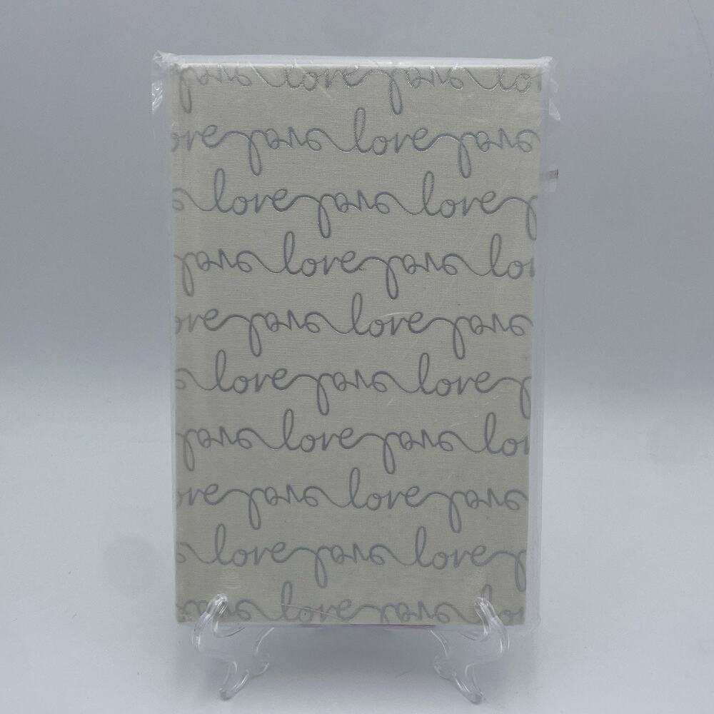 Kate Spade Love Bridal Journal 8.25” X 5.25” Bone Silver Script 200 Lined Pages